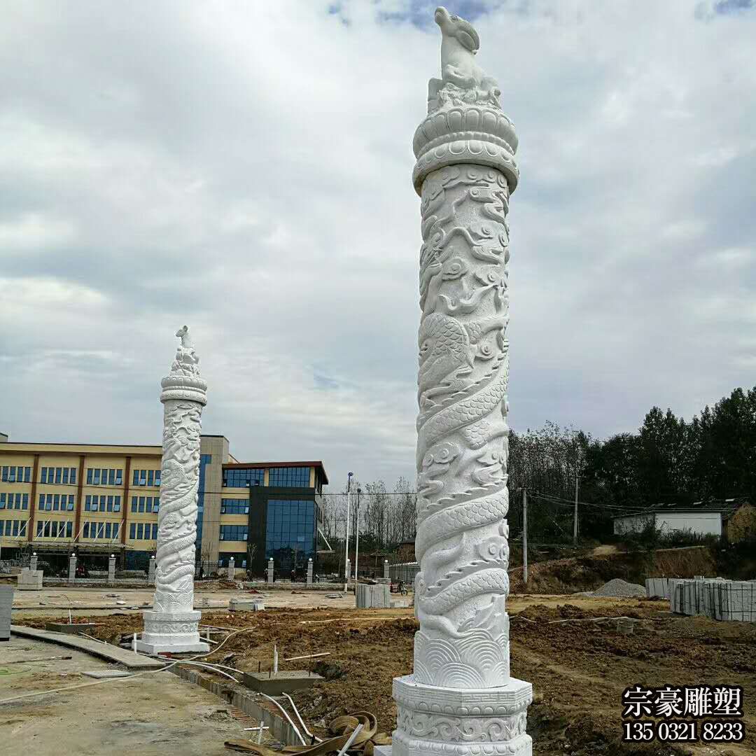 石雕龍柱花崗巖廣場(chǎng)柱子 石雕龍柱花崗巖廣場(chǎng)柱子