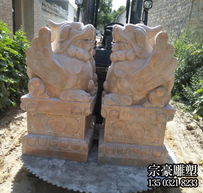 庭院小區門口創意鎮宅辟邪石雕貔貅雕塑 庭院小區門口創意鎮宅辟邪石雕貔貅雕塑