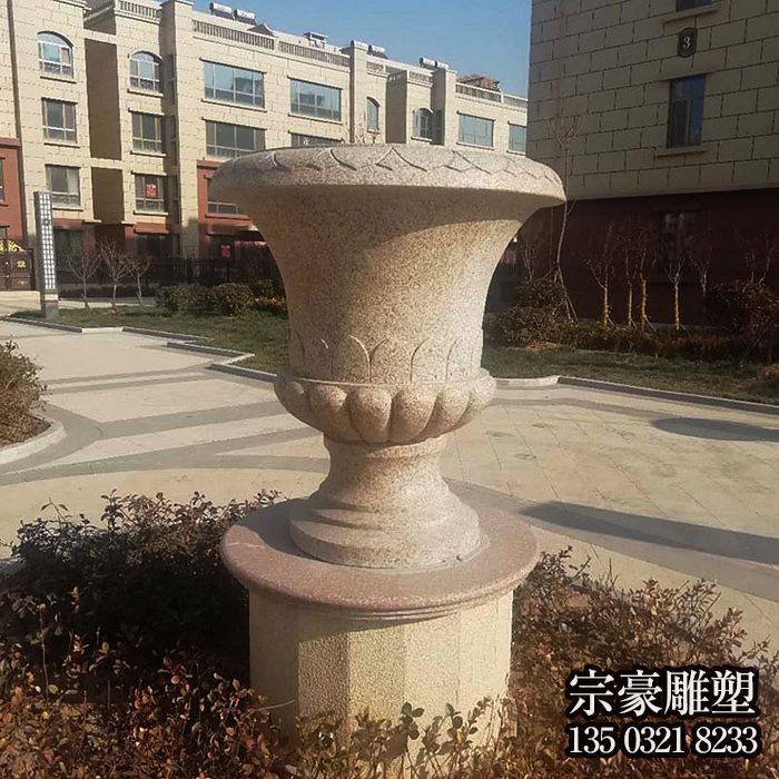 小區花崗巖石雕花缽 小區花崗巖石雕花缽