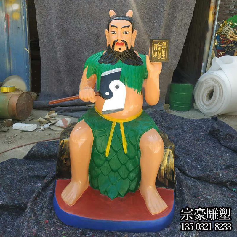 玻璃鋼彩繪神農大帝塑像 玻璃鋼彩繪神農大帝塑像